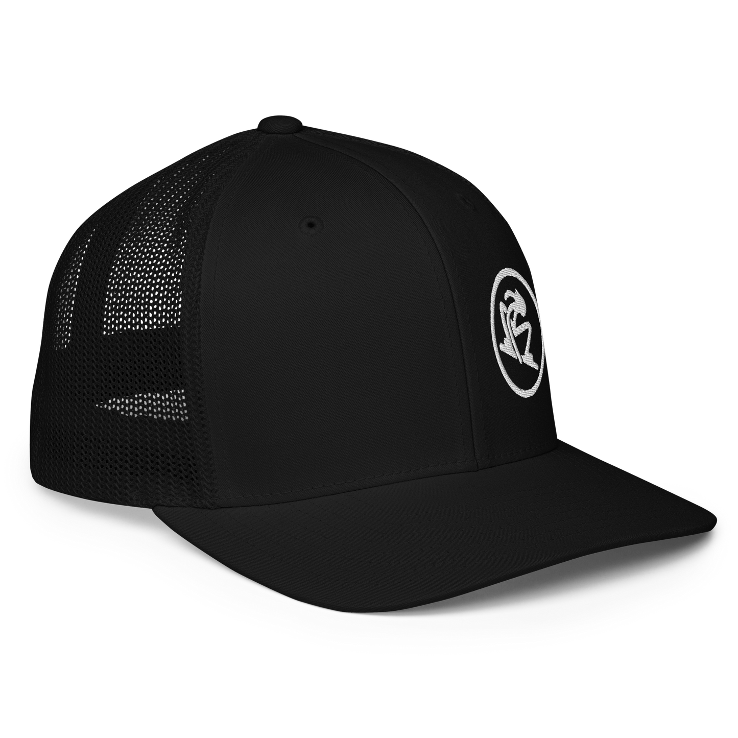 IWO Black Out-Closed-back Flex-fit Trucker hat